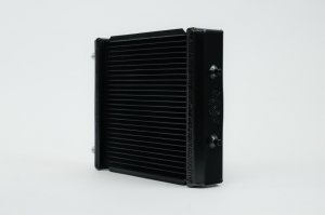 Chevrolet Camaro Coupe Radiator - Front - CSF - High-Performance Auxiliary, 2-Row 42mm Core, B-Tube Technology - Matte Black - `16-`22