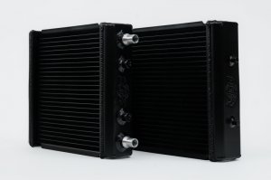 Chevrolet Camaro Coupe Radiator - Front - CSF - High-Performance Auxiliary, 2-Row 42mm Core, B-Tube Technology - Matte Black - `16-`22