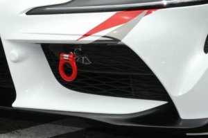 Toyota Supra Tow Hook - Front - Cusco - Folding - Red - 2020