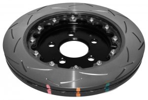 Ford Mustang Brake Rotor (1) - Rear - DBA - 5000 Series Slotted - Black - 2015