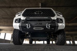 Toyota Tacoma Front Bumper - DV8 Offroad - Center Mount Winch Capable - 2016