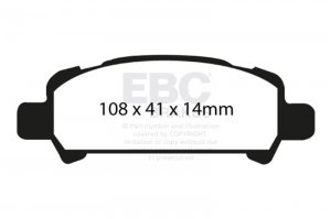 Subaru Impreza Brake Pads - Rear - EBC - Bluestuff NDX Racing - `01-`02