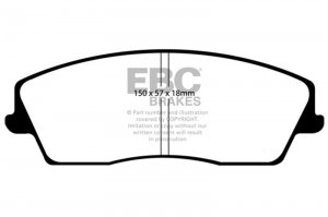 Chrysler 300 Brake Pads - Front - EBC - Greenstuff 2000 Series Sport - `05-`09