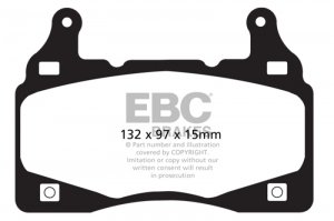 Chevrolet Camaro Brake Pads - Front - EBC - Redstuff Ceramic Low Dust - `11-`15