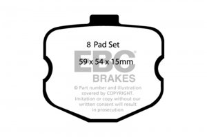 Chevrolet Corvette C6 Brake Pads - Rear - EBC - Bluestuff NDX Full Race - `06-`08