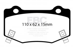 Chevrolet Corvette Stingray Brake Pads - Rear - EBC - Bluestuff NDX - 2014