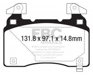 Chevrolet Corvette Stingray (C7) Brake Pads - Front - EBC - Bluestuff NDX - 2014