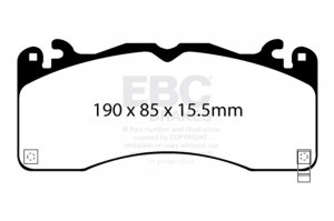 Ford Mustang Brake Pads - Front - EBC - Bluestuff NDX - 2015