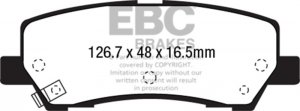 Ford Mustang Brake Pads - Rear - EBC - Bluestuff NDX - 2015