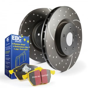 Ford Mustang Brake Kit - Rear - EBC - GD Rotors + Yellowstuff Pads - 2004