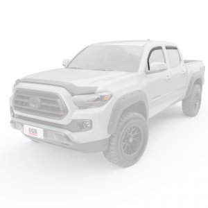 Toyota Tacoma Wind Deflectors - Front + Rear - EGR - In-Channel - Matte Black - `16-`17
