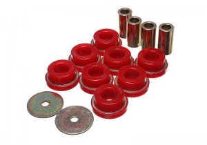 Ford Mustang Suspension Subframe Bushing Kit - Rear - Energy Suspension - Performance Polyurethane - Red - 2015