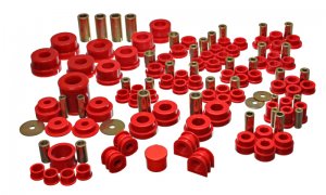 Nissan 350Z Suspension Bushing Kit - Energy Suspension - Hyper-Flex - Red - `02-`09
