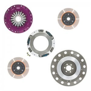 Chevrolet Camaro SS Clutch Kit - Exedy - Hyper Multi-Plate, Twin, Cerametallic, Sprung Center Disc, Strap Drive Type - Purple - `10-`15