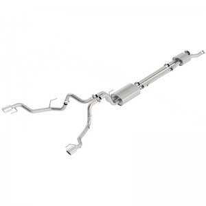 Ford Mustang Performance Exhaust - Dual Rear Exit - Ford Racing - Sport Cat-Back - Chrome - 2015