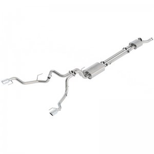 Ford Mustang Performance Exhaust - Dual Rear Exit - Ford Racing - Sport Cat-Back - Chrome - 2015