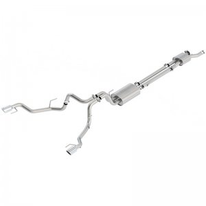 Ford Mustang Performance Exhaust - Dual Rear Exit - Ford Racing - Sport Cat-Back - Chrome - 2015