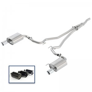 Ford Mustang Performance Exhaust - Dual Rear Exit - Ford Racing - Extreme Cat-Back with Chrome Tips - Chrome - 2018
