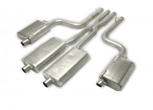 Dodge Charger R/T Performance Exhaust - Dual - Gibson - Cat Back - Stainless - `11-`14