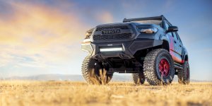 Toyota Tacoma Bumper - Front - Go Rhino - Element with Fixed Light Bar Mount - Textured Black - `16-`21