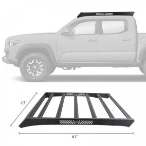 Toyota Tacoma Roof Rack - Go Rhino - Ceros Low Profile - Textured Black - `16-`23