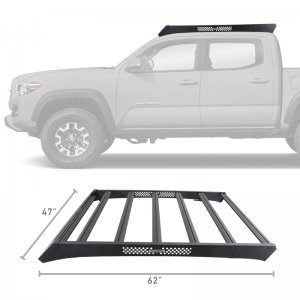 Toyota Tacoma Roof Rack - Go Rhino - Ceros Low Profile - Textured Black - `16-`23