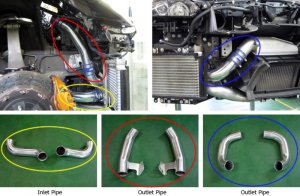 Nissan GT-R Intercooler Pipe Kit - HKS - 2 inlet/4 outlet - `09-`10