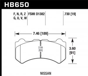 Nissan GT-R Brake Pads - Front - Hawk Performance - HPS Street - `09-`11