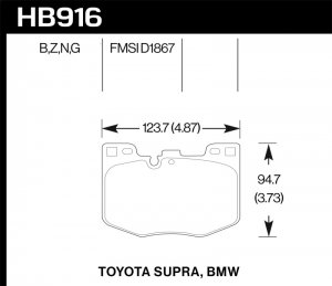 Toyota Supra Brake Pads - Front - Hawk Performance - HPS 5.0 - 2020