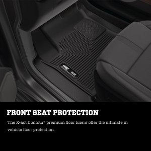 Toyota Tacoma Floor Mats - Front - Husky Liners - X-act Contour - Black - 2018