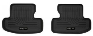 Ford Mustang Floor Mats - Rear - Husky Liners - X-act Contour Series - Black - `15-`22