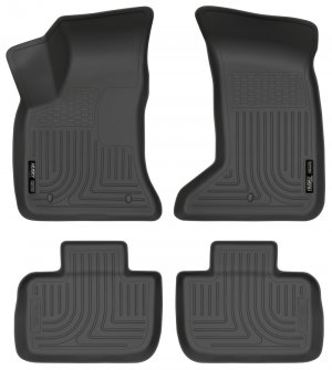 Dodge Charger Floor Liners - Front & 2nd Seat - Husky Liners - WeatherBeater Series - Black - `11-`12