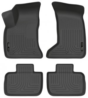 Chrysler 300 Floor Liners - Front & 2nd Seat - Husky Liners - WeatherBeater Series - Black - `11-`12