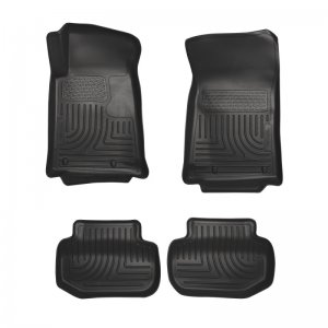 Chevrolet Camaro Floor Liners - Front + Rear - Husky Liners - WeatherBeater Series - Black - `10-`12