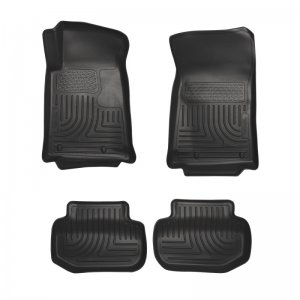 Chevrolet Camaro Floor Liners - Front + Rear - Husky Liners - WeatherBeater Series - Black - `10-`12