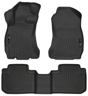 Subaru Forester Floor Mats - Front + 2nd Seat - Husky Liners - Weatherbeater - Black - 2014