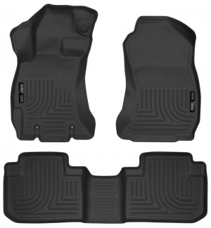 Subaru Forester Floor Mats - Front + 2nd Seat - Husky Liners - Weatherbeater - Black - 2014