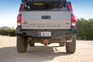 Toyota Tacoma Bumper - Rear - ICON - Impact - Satin Black - 2016