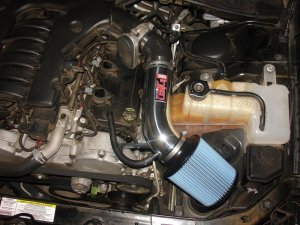 Dodge Challenger Performance Air Intake - Injen - Power-Flow Short Ram - Wrinkle Black - `09-`10
