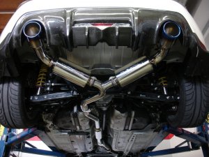 Subaru BRZ Performance Exhaust - Injen - Catback, Dual Injen Embossed Muffler, Titanium Rolled Tips - `13-`20