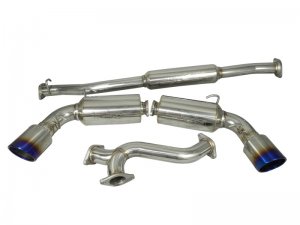 Subaru BRZ Performance Exhaust - Injen - Catback, Dual Injen Embossed Muffler, Titanium Rolled Tips - `13-`20