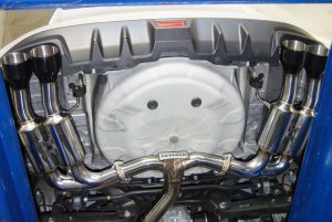 Subaru WRX Performance Exhaust - Invidia - Gemini/R400 Single Layer Quad Black Tip Cat-Back - 2015