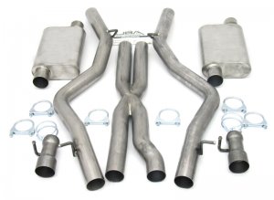 Dodge Challenger SRT8 Performance Exhaust - Dual Rear Exit - JBA - Cat Back 409SS - `08-`14