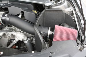 Ford Mustang Performance Air Intake - JLT - Cold Air Intake Kit w/Red Filter - Black Textured - `11-`14