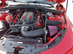 Chevrolet Camaro LT1 Performance Air Intake - JLT - Cold Air Intake Kit w/Red Filter - Tune Required - Black Textured - `16-`19