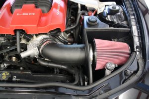 Chevrolet Camaro ZL1 Performance Air Intake - JLT - Big Air Intake Kit w/Red Filter - Black Textured - `12-`15