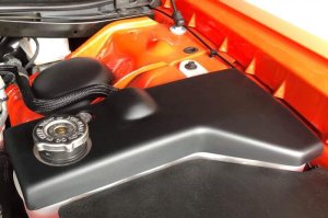 Dodge Challenger Coolant Tank Cover - JLT - Black Textured - `11-`19