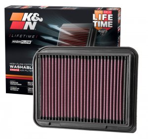 Mitsubishi Lancer Drop-in Air Filter - K&N Engineering - High-Flow - `13-`14