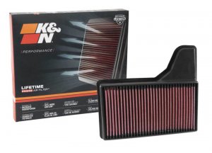 Ford Mustang Performance Air Intake - K&N Engineering - Drop in Air Filter - `15-`18