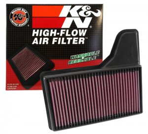 Ford Mustang Performance Air Intake - K&N Engineering - Drop in Air Filter - `15-`18
